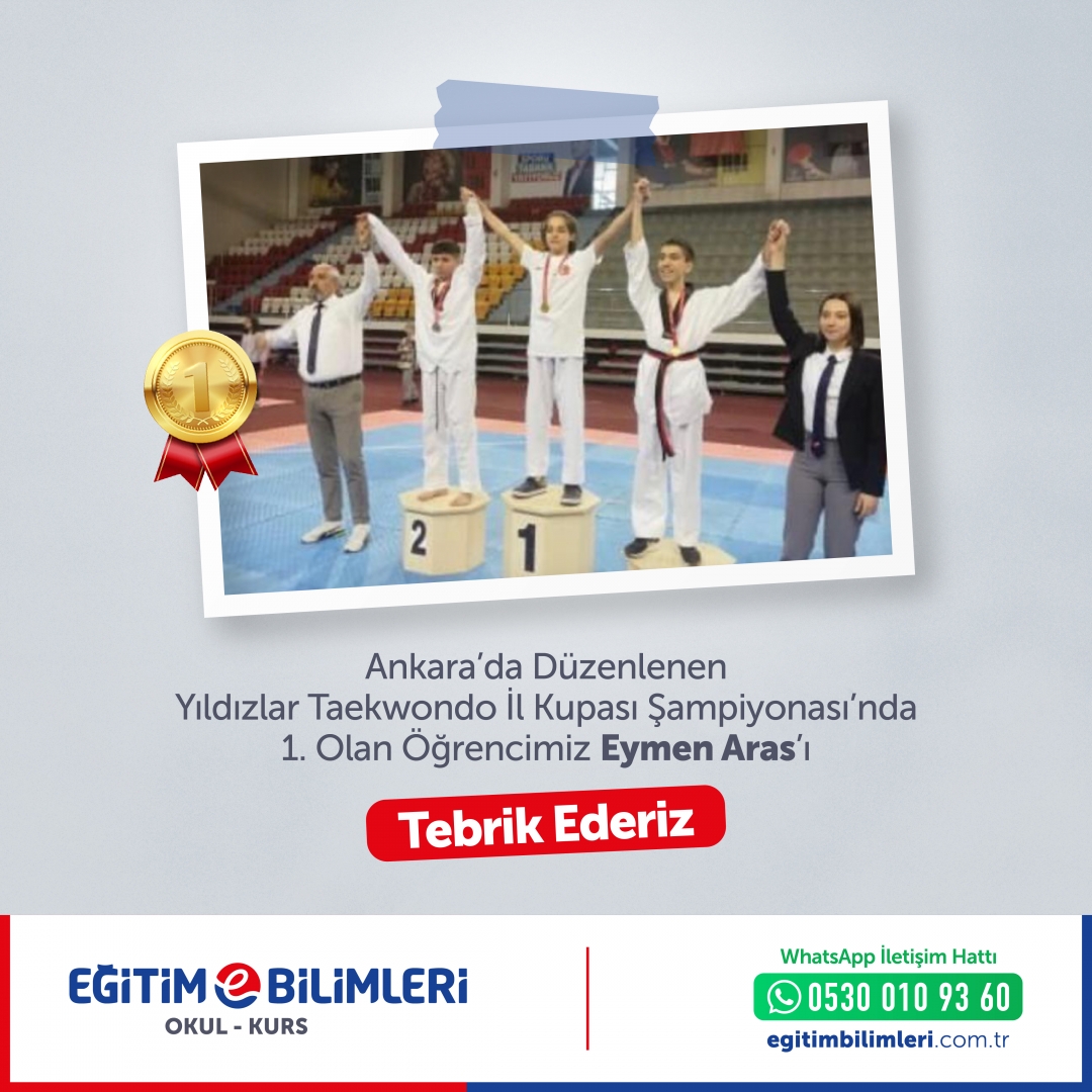 Yıldızlar Taekwondo Birincisi Eymen Aras