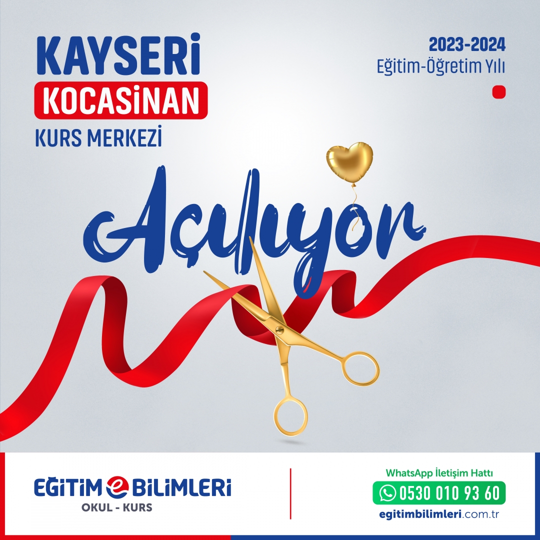 Kayseri Kocasinan Kurs Merkezi Açılıyor